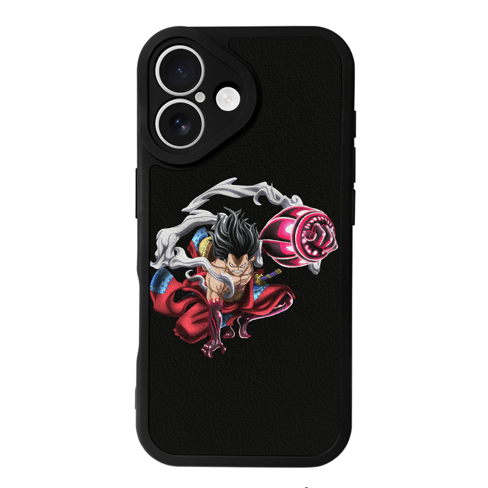 （画像用） ワンピース モンキー・D・ルフィ ONE PIECE Monkey D. Luffy 【iPhone 16シリーズ対応】シリコンスマホケース（レザー調） 材質：シリコン